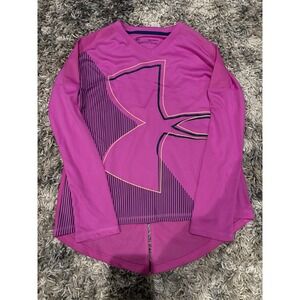 Under Armour Girl's Tech Long Sleeve (Big Kids) Penta Pink Shirt Youth Medium